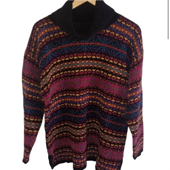 Vintage Christina - Pattern turtleneck sweater - Picture 1 of 6